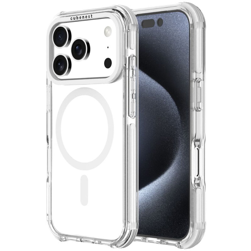 Cubenest Funda para iPhone 17 Pro MagPro Strong Guard blanco