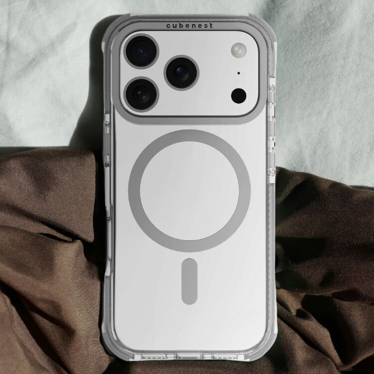 Cubenest Funda para iPhone 17 Pro MagPro Strong Guard blanco