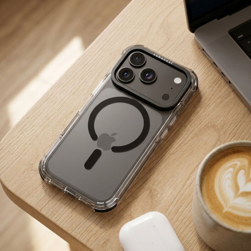 Cubenest Funda para iPhone 18 Pro MagPro Strong Guard negro