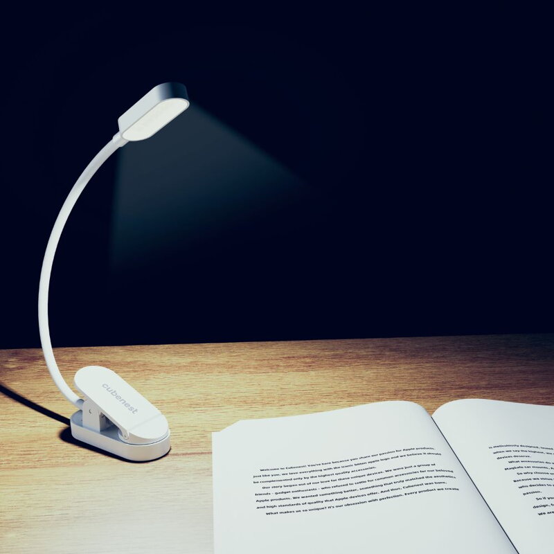 Cubenest Lámpara LED con pinza LTW02 blanco