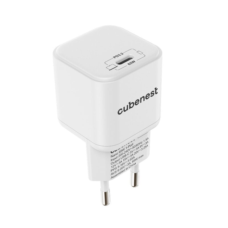 Adaptador USB-C Cubenest PD GaN Nano de 65 W N1D65