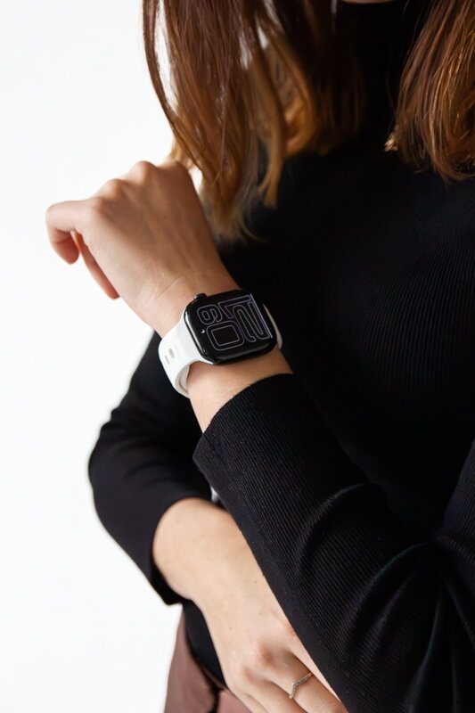 Correa deportiva premium del Apple Watch Blanco