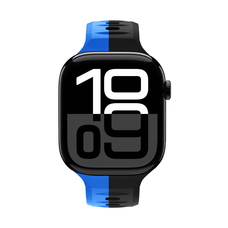 Correa deportiva premium del Apple Watch Negro/Azul