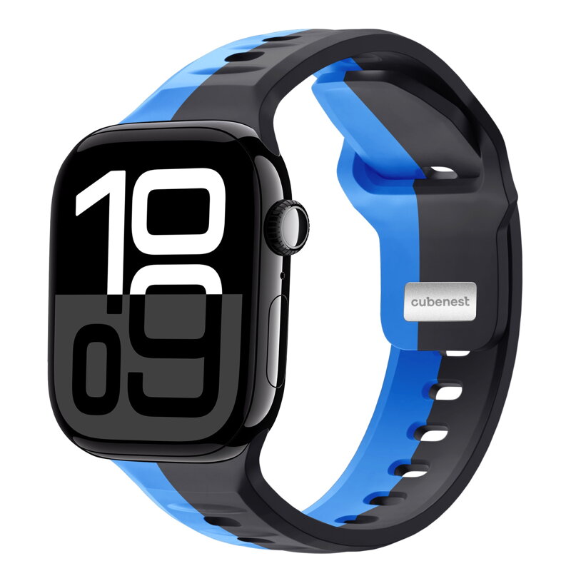 Correa deportiva premium del Apple Watch Negro/Azul