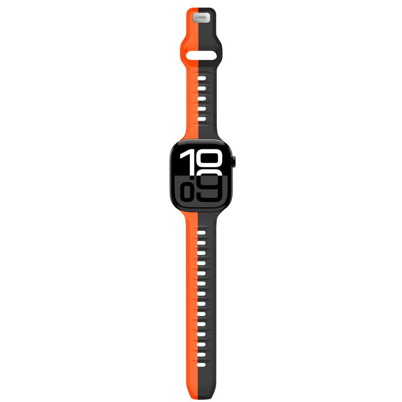 Correa deportiva premium del Apple Watch Negro/Naranja