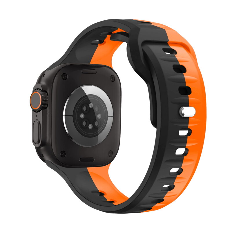 Correa deportiva premium del Apple Watch Negro/Naranja