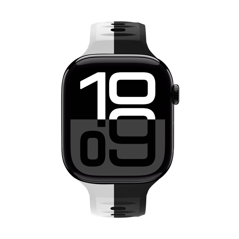 Correa deportiva premium del Apple Watch Negro/Gris