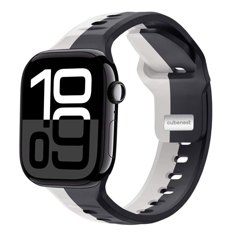 Correa deportiva premium del Apple Watch Negro/Gris