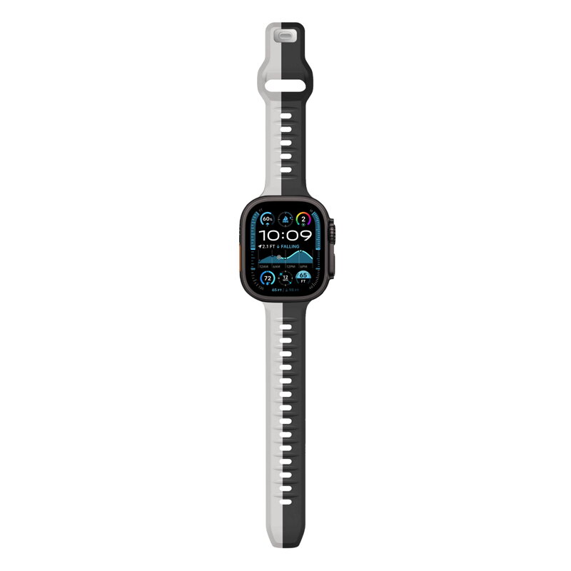Correa deportiva premium del Apple Watch Negro/Gris