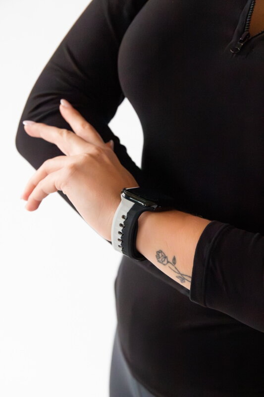 Correa deportiva premium del Apple Watch Negro/Gris