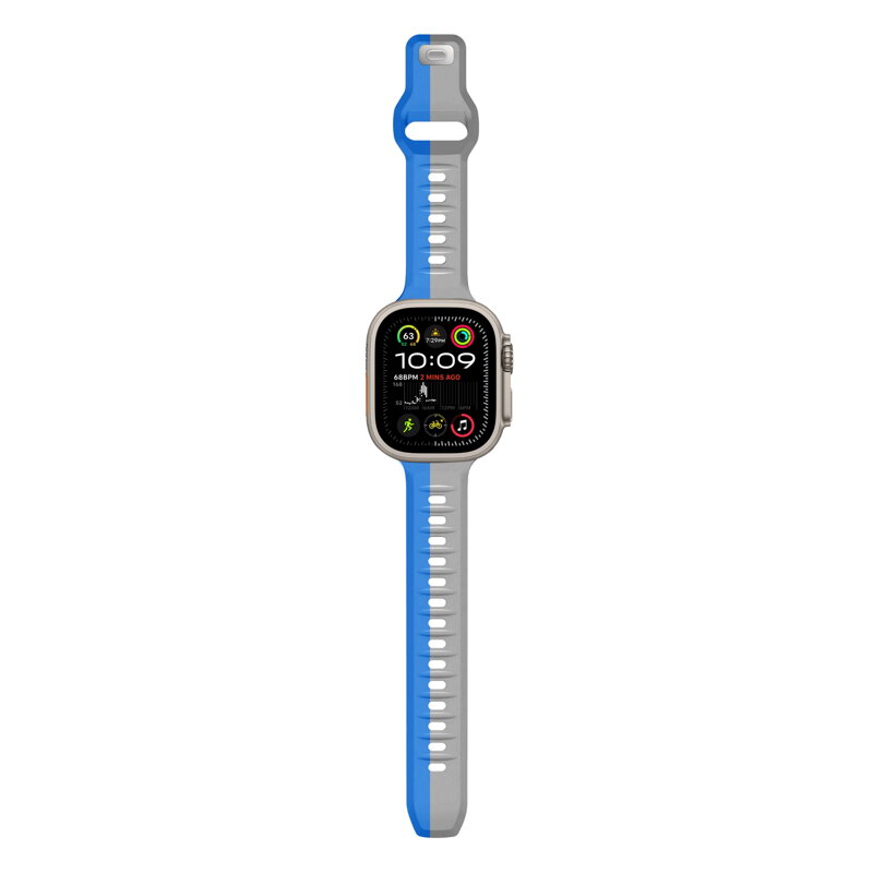 Correa deportiva premium del Apple Watch Azul/Gris