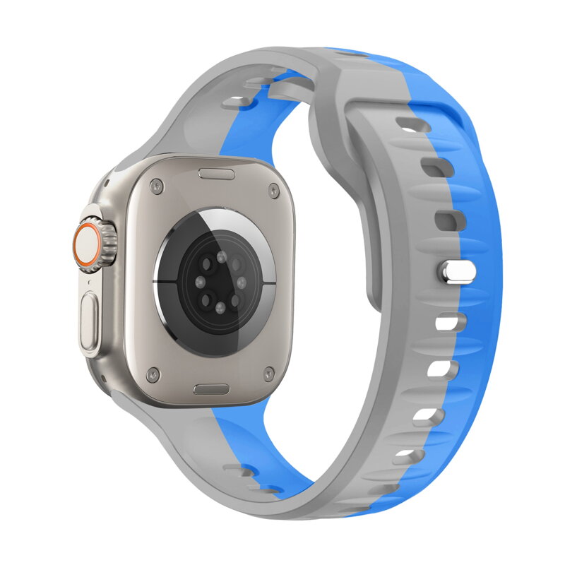 Correa deportiva premium del Apple Watch Azul/Gris