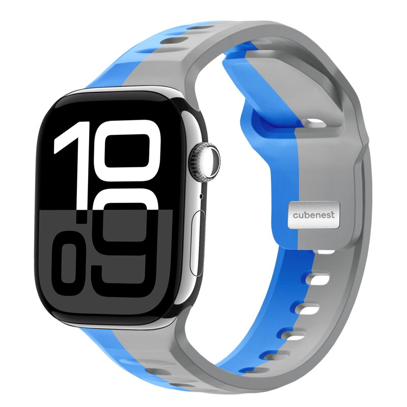 Correa deportiva premium del Apple Watch Azul/Gris