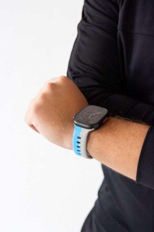 Correa deportiva premium del Apple Watch Azul/Gris