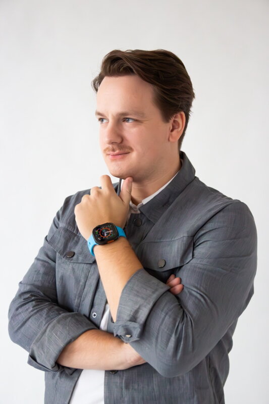 Correa deportiva premium del Apple Watch Azul