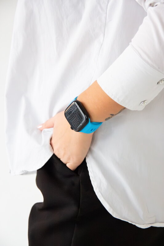 Correa deportiva premium del Apple Watch Azul