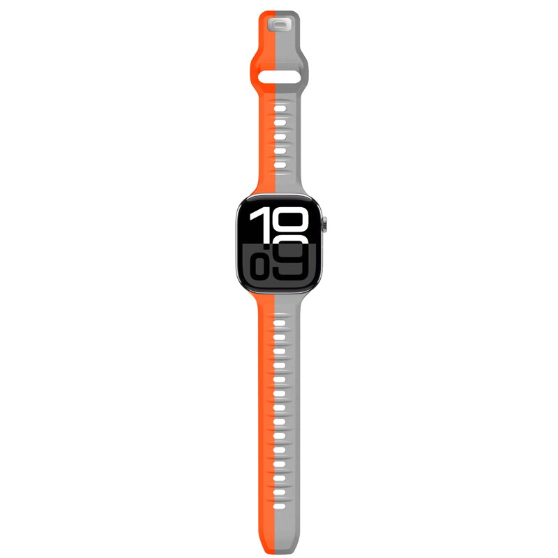 Correa deportiva premium del Apple Watch Naranja/Gris