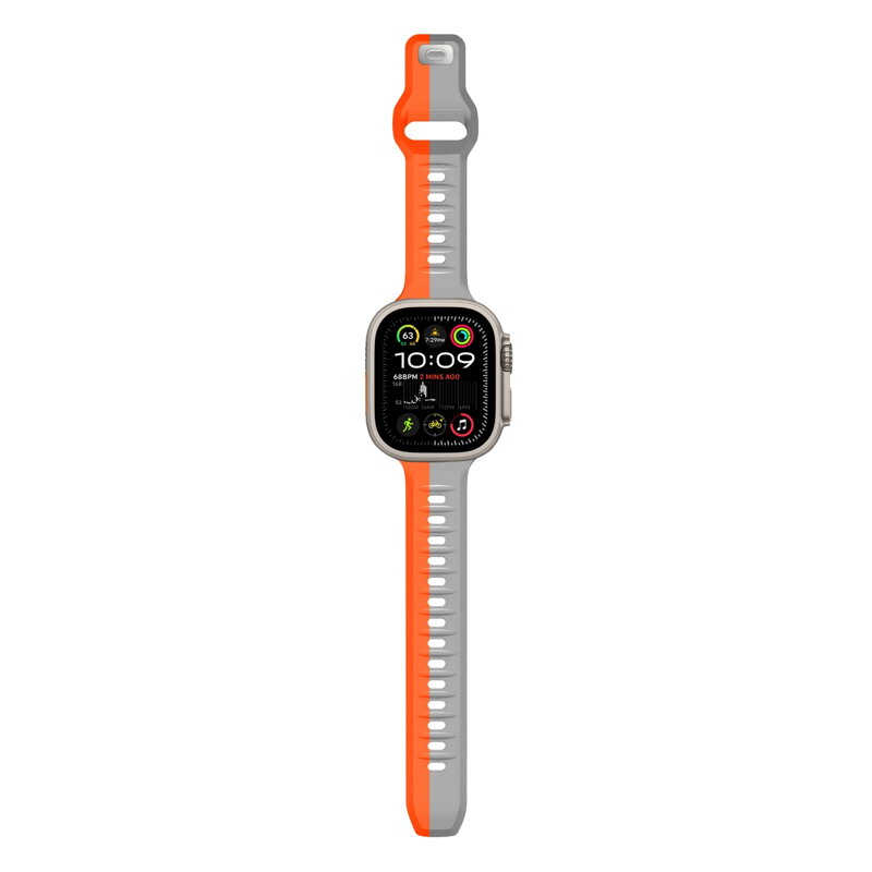 Correa deportiva premium del Apple Watch Naranja/Gris