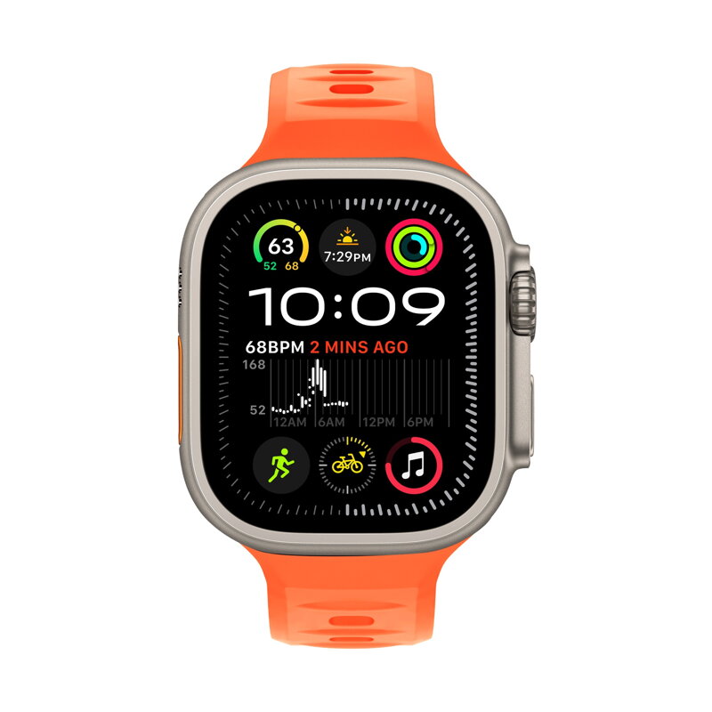 Correa deportiva premium del Apple Watch Naranja