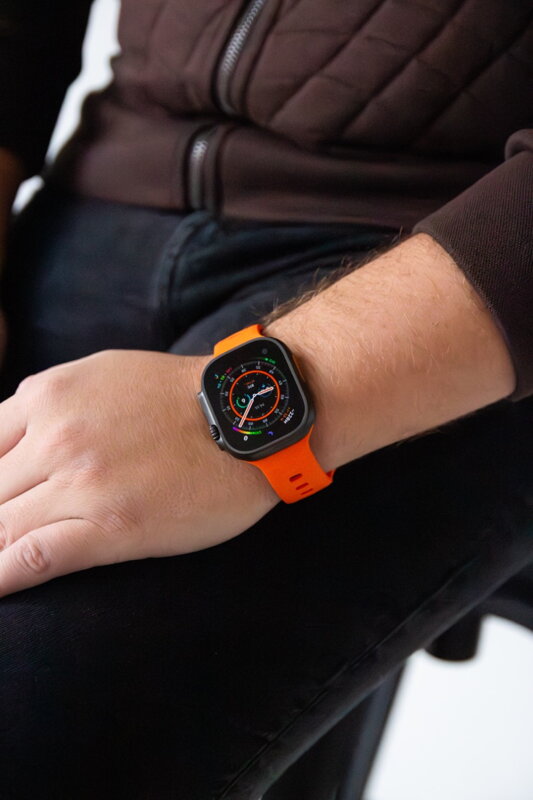 Correa deportiva premium del Apple Watch Naranja