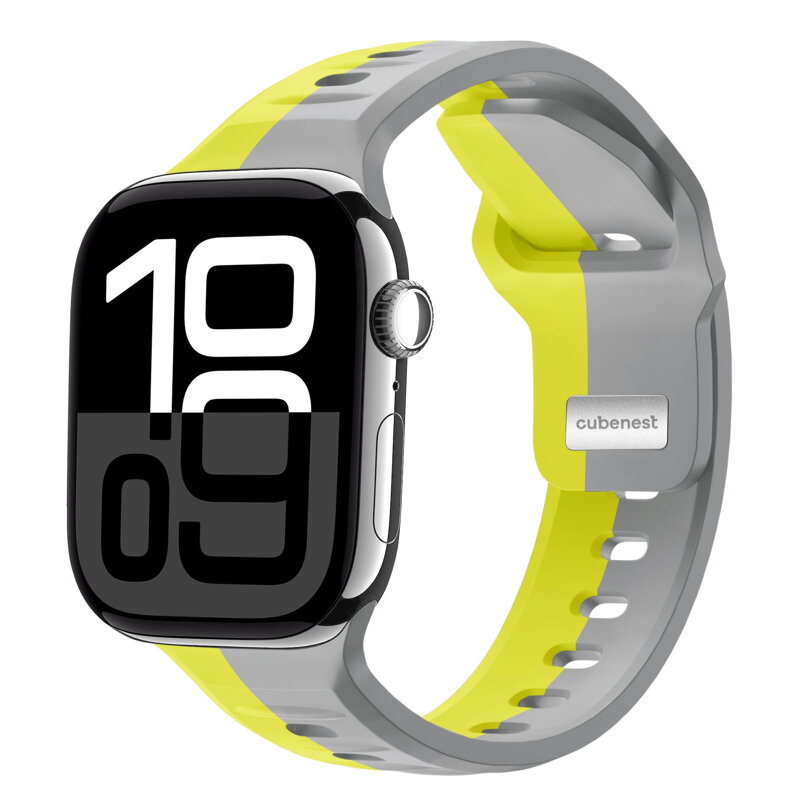 Correa deportiva premium del Apple Watch Amarillo/Gris