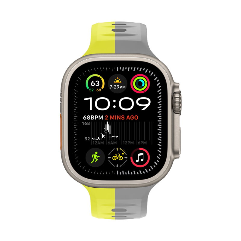 Correa deportiva premium del Apple Watch Amarillo/Gris