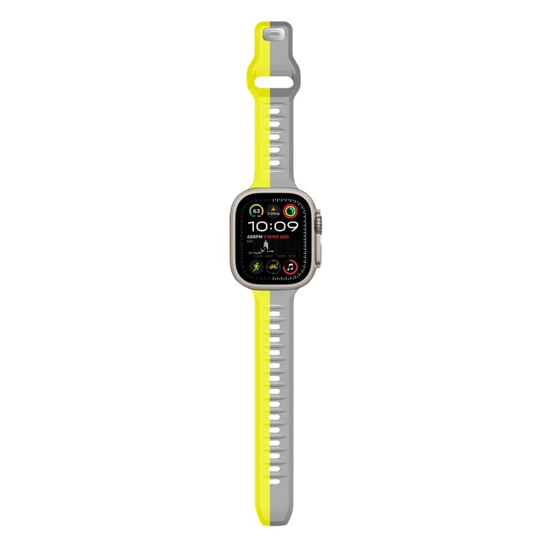 Correa deportiva premium del Apple Watch Amarillo/Gris