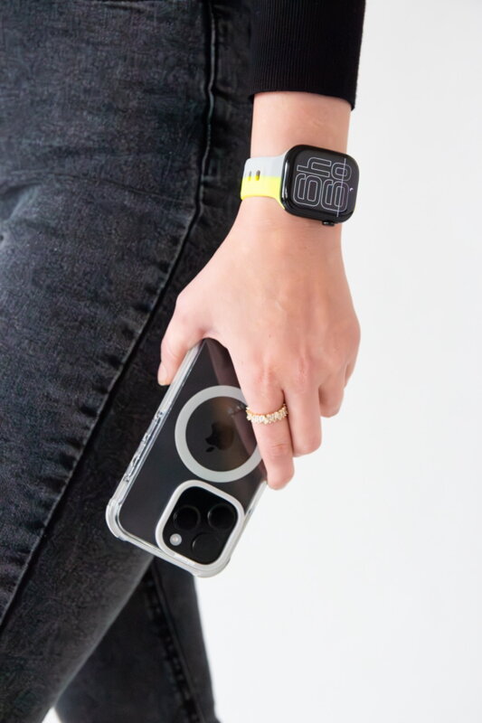 Correa deportiva premium del Apple Watch Amarillo/Gris