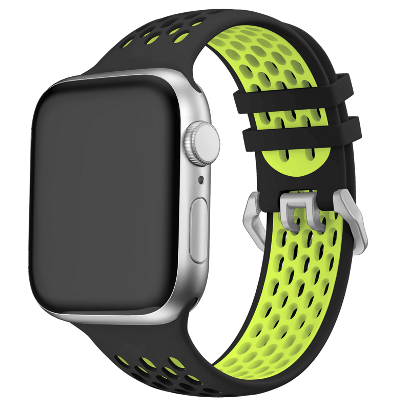 Correa deportiva del Apple Watch Negro/Amarillo