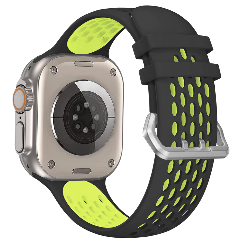 Correa deportiva del Apple Watch Negro/Amarillo