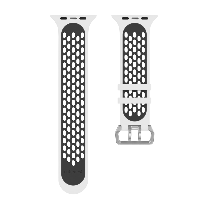 Correa deportiva del Apple Watch Blanco/Negro