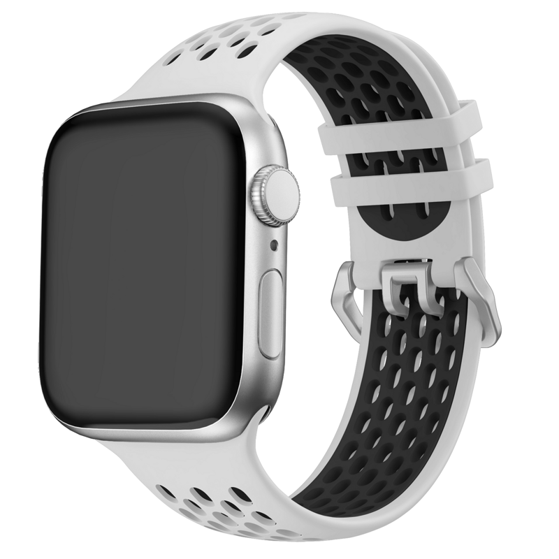 Correa deportiva del Apple Watch Blanco/Negro