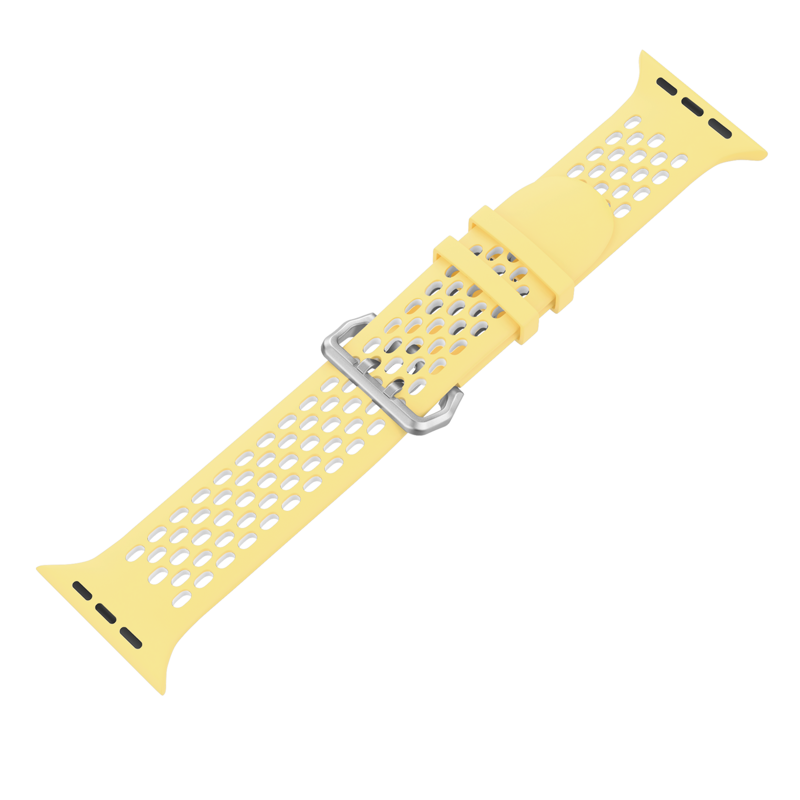 Correa deportiva del Apple Watch Amarillo/Blanco