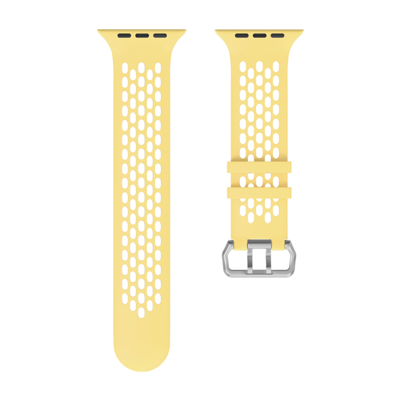 Correa deportiva del Apple Watch Amarillo/Blanco