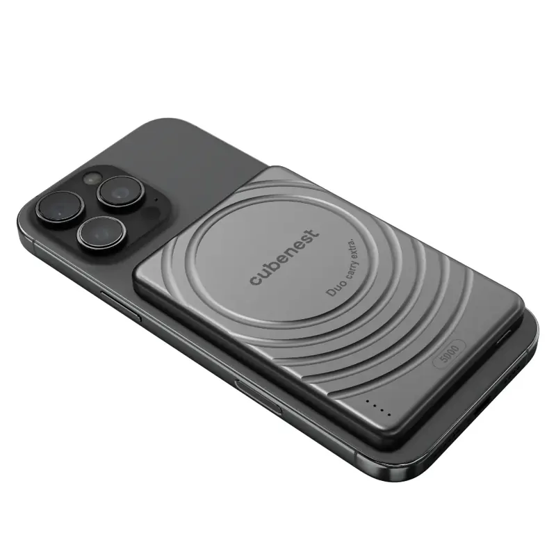 Cubenest Batería inalámbrica magnética SlimDual 5000 mAh S1B3D negro Cubenest Batería inalámbrica magnética SlimDual 5000 mAh S1B3D negro