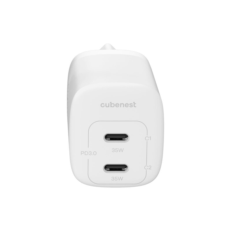 Cubenest Cargador GaN 35 W S2D1 blanco