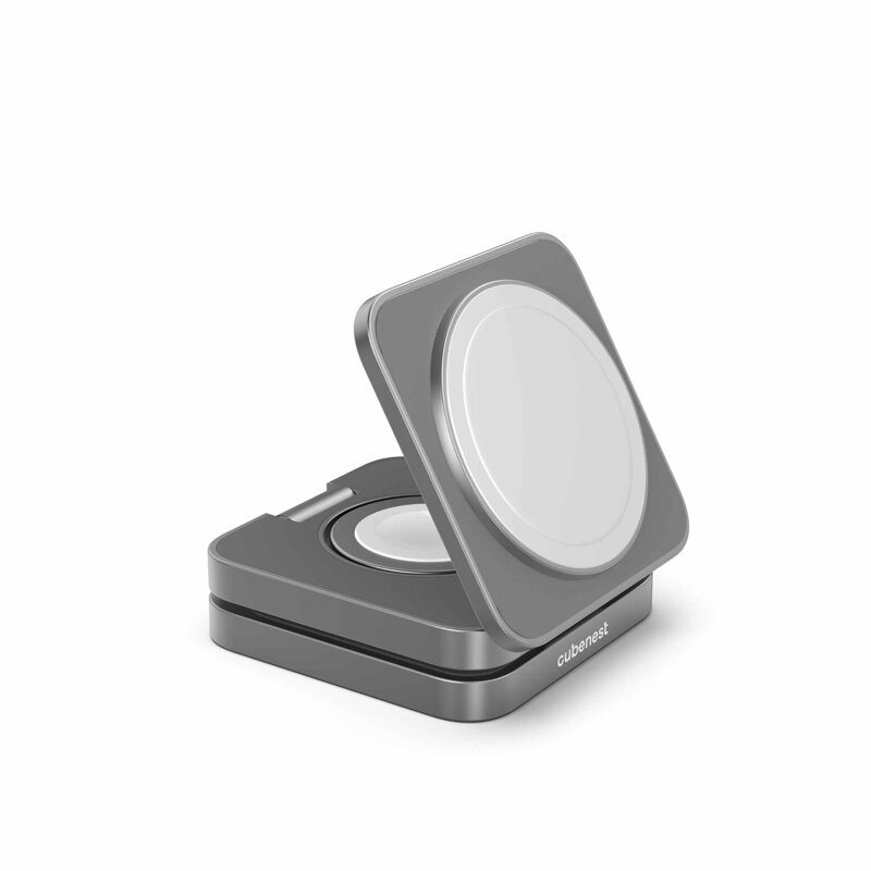 Cubenest El cargador plegable inalámbrico magnético 3 en 1 S312 Pro gris