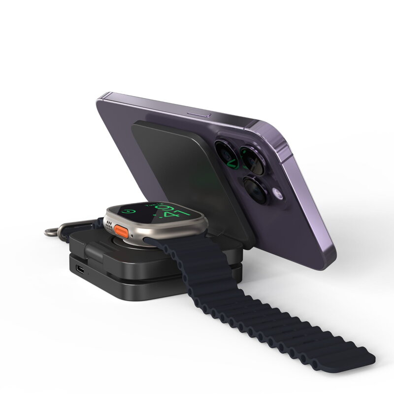 Cubenest El cargador plegable inalámbrico magnético 3 en 1 S312 Pro negro