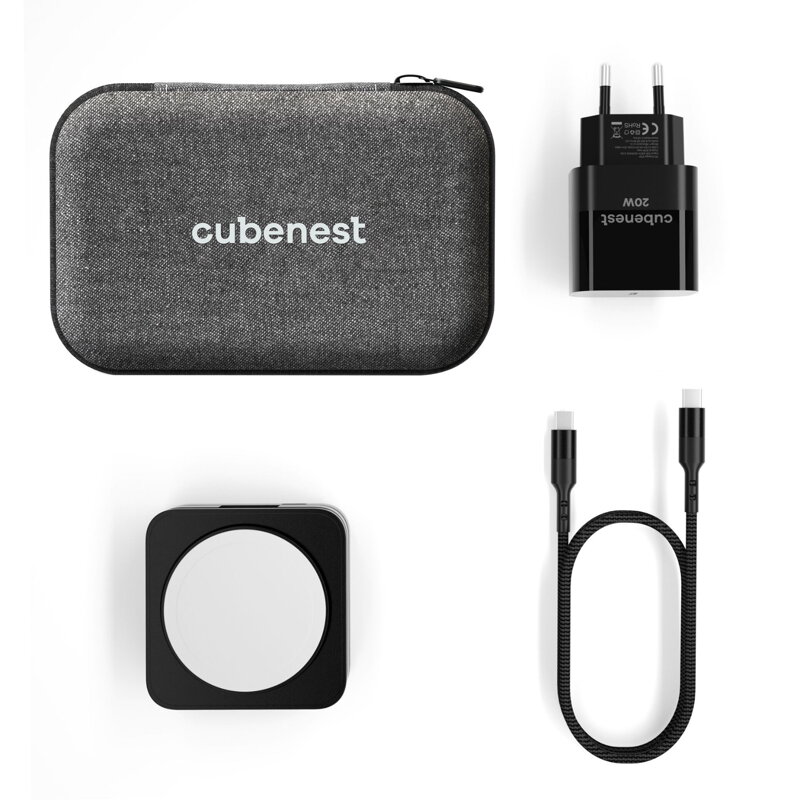 Cubenest El cargador plegable inalámbrico magnético 3 en 1 S312 Pro negro