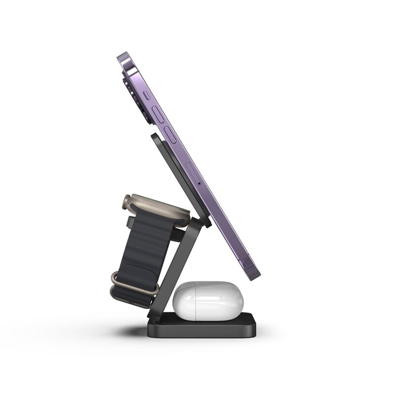 Cubenest El cargador plegable inalámbrico magnético 3 en 1 S312 Pro negro