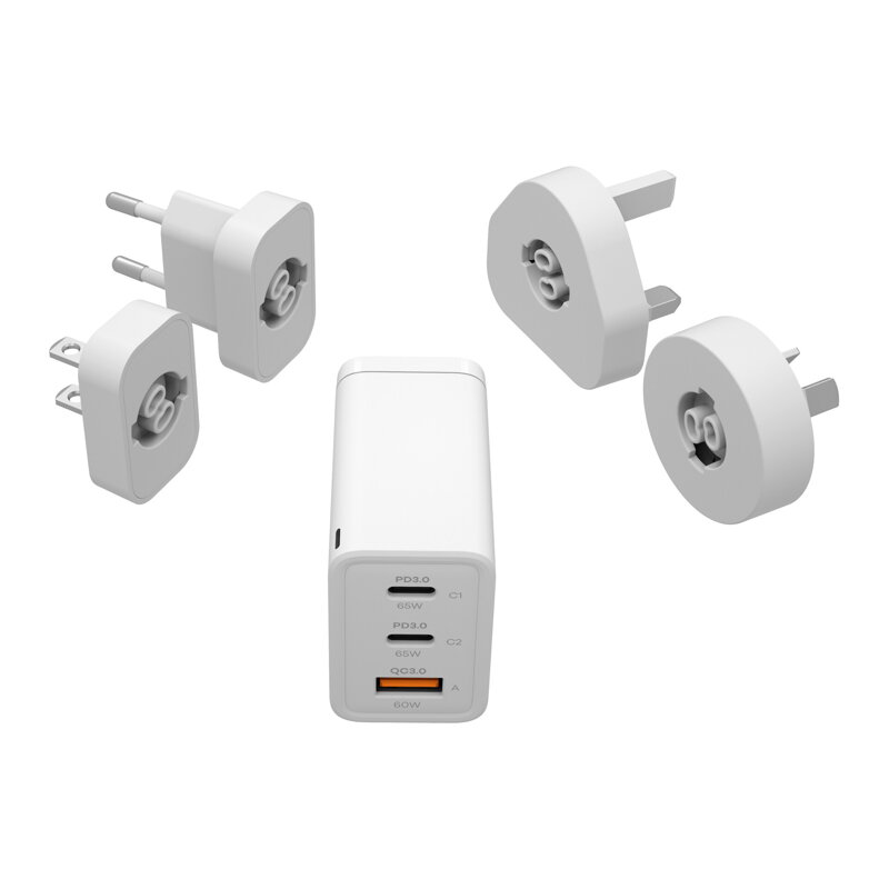 Cubenest GaN Adaptador Enchufe de Viaje 65 W S3D1