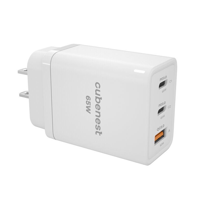 Cubenest GaN Adaptador Enchufe de Viaje 65 W S3D1