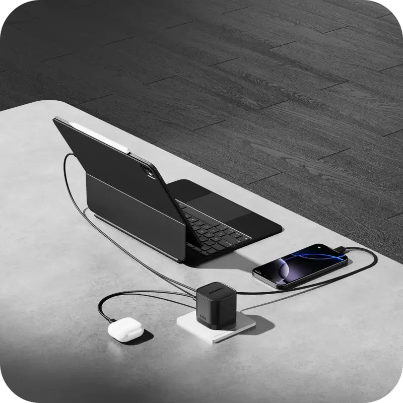 Cubenest GaN nabíječka s kabelem 65W S3D2