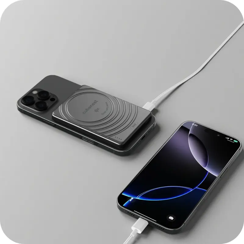 Qi2 Batería MagSafe SlimDual 5000 mAh