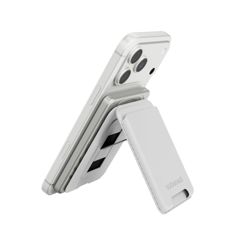 Cubenest Qi2 Batería inalámbrica magnética SlimDual 5000 mAh SQ1B3D plata