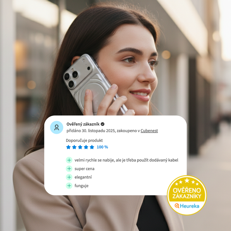 Cubenest Qi2 Batería inalámbrica magnética SlimDual 5000 mAh SQ1B3D plata