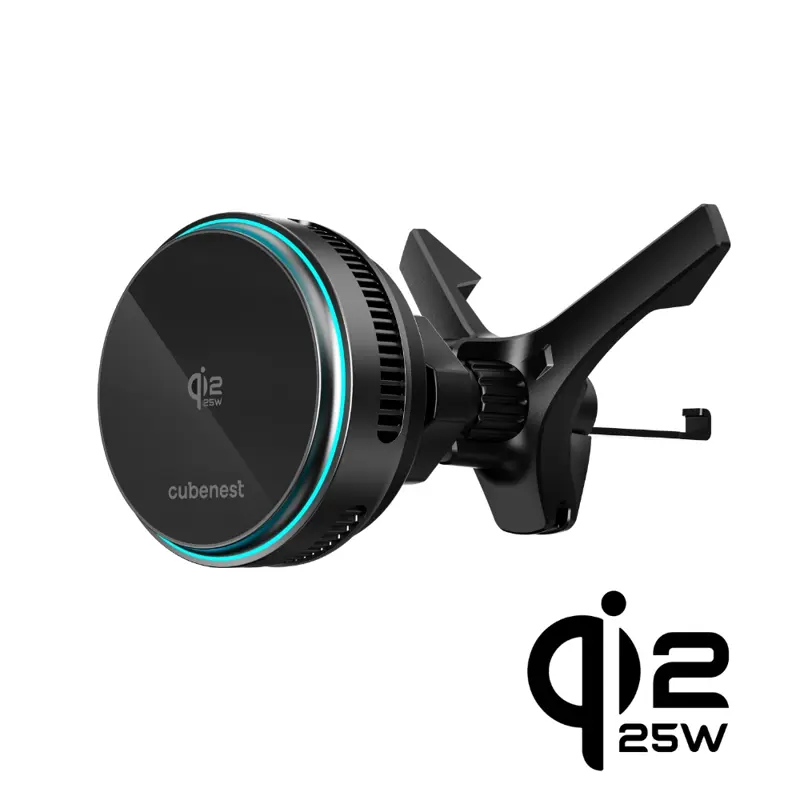 Cubenest Qi2.2 Cargador refrigerador inalámbrico magnético para coche SQ1C2