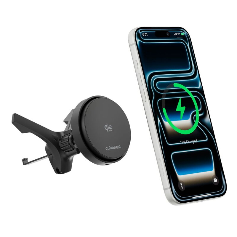 Cubenest Qi2.2 Cargador inalámbrico magnético para coche SQ1C4