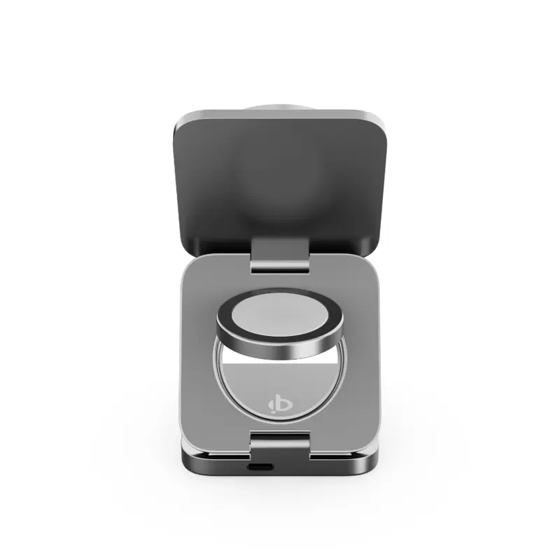 Cubenest El Qi2.2 cargador plegable inalámbrico magnético 3 en 1 SQ312 Ultra gris