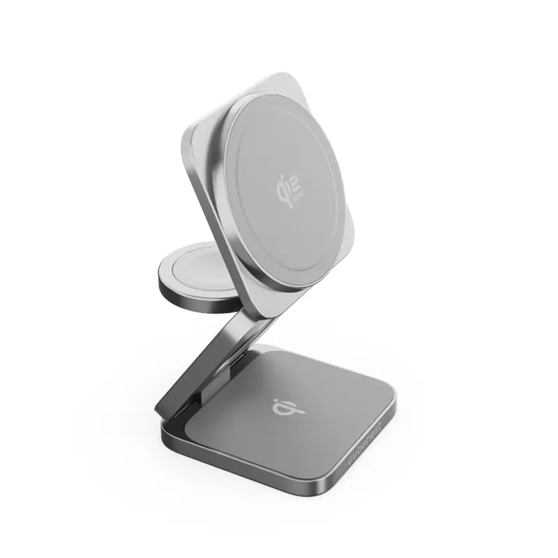Cubenest El Qi2.2 cargador plegable inalámbrico magnético 3 en 1 SQ312 Ultra gris